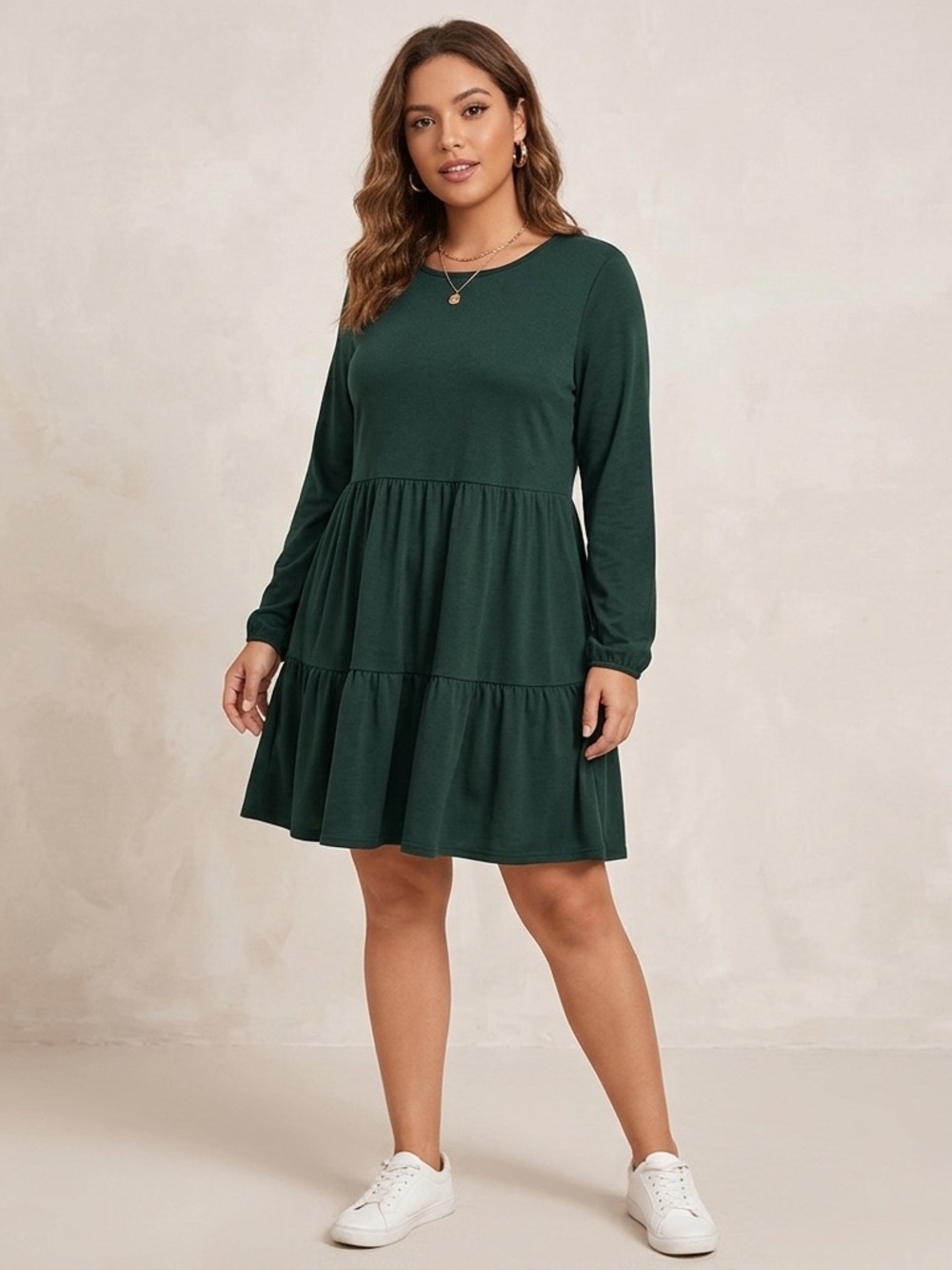 Long Sleeve Tiered Dress